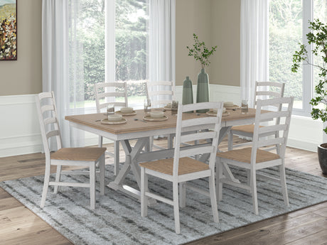 Furniture City Houma - Ashley Furniture - Purlaney Extension Dining Table and 6 Chairs - Extension Dining Table and 6 Chairs - PCD627D4