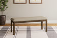 Furniture City Houma - Ashley Furniture - Moriville Dining Bench - Upholstered Bench / Beige / 48"W x 17"D x 20"H - D631-00