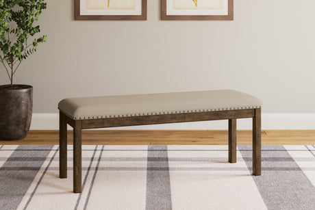 Furniture City Houma - Ashley Furniture - Moriville Dining Bench - Upholstered Bench / Beige / 48"W x 17"D x 20"H - D631-00