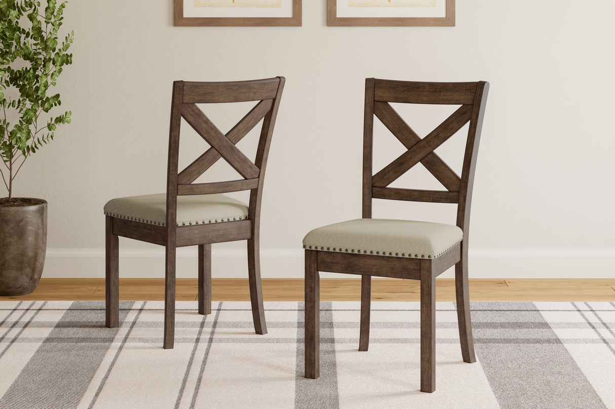 Furniture City Houma - Ashley Furniture - Moriville Dining Room - Dining Chair (Set of 2) / Beige - D631-01X2