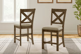Furniture City Houma - Ashley Furniture - Moriville Dining Room - Counter Height Bar Stool (Set of 2) / Beige - D631-124X2