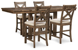 Furniture City Houma - Ashley Furniture - Moriville Counter Height Dining Table and 4 Barstools - Counter Height Dining Table and 4 Barstools - D631D1