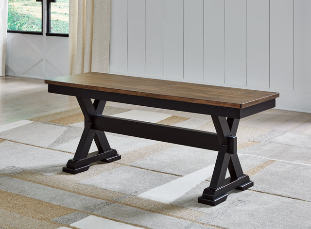 Furniture City Houma - Ashley Furniture - Wildenauer Dining Room - Dining Room Buffet / Brown/Black / 59"W x 18"D x 37"H - D634-80