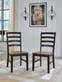 Furniture City Houma - Ashley Furniture - Wildenauer Dining Chair (Set of 2) - Dining Chair (Set of 2) / Brown/Black - D634-01X2