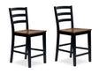 Furniture City Houma - Ashley Furniture - Wildenauer Counter Height Barstool (Set of 2) - Counter Height Barstool (Set of 2) / Brown/Black - D634-124X2