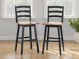Furniture City Houma - Ashley Furniture - Wildenauer Bar Height Barstool (Set of 2) - Bar Height Barstool (Set of 2) / Brown/Black - D634-230X2