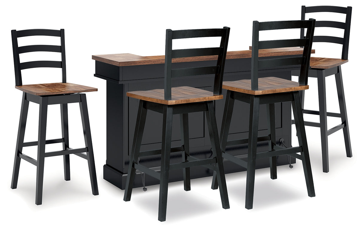 Wildenauer Bar Table and 4 Barstools