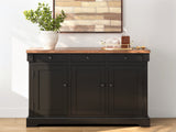 Furniture City Houma - Ashley Furniture - Wildenauer Dining Room - Dining Room Buffet / Brown/Black / 59"W x 18"D x 37"H - D634-80