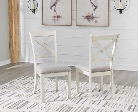 Furniture City Houma - Ashley Furniture - Robbinsdale Dining Chair (Set of 2) - Dining Chair (Set of 2) / Antique White - D642-01X2