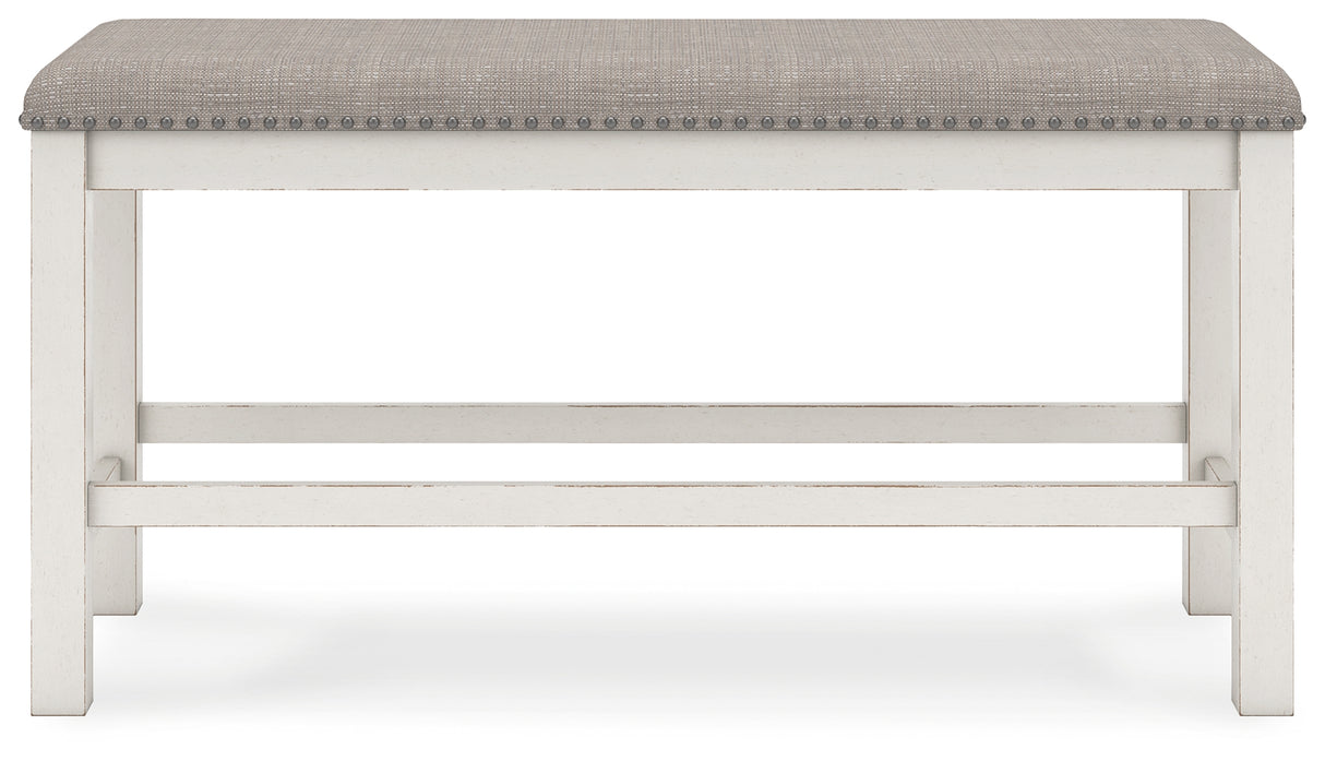 Robbinsdale Counter Height Dining Table, 4 Barstools and Bench