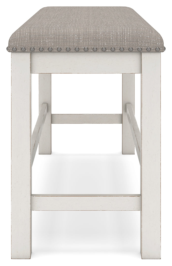 Robbinsdale Counter Height Dining Table, 4 Barstools and Bench