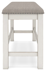 Robbinsdale Counter Height Dining Table, 4 Barstools and Bench