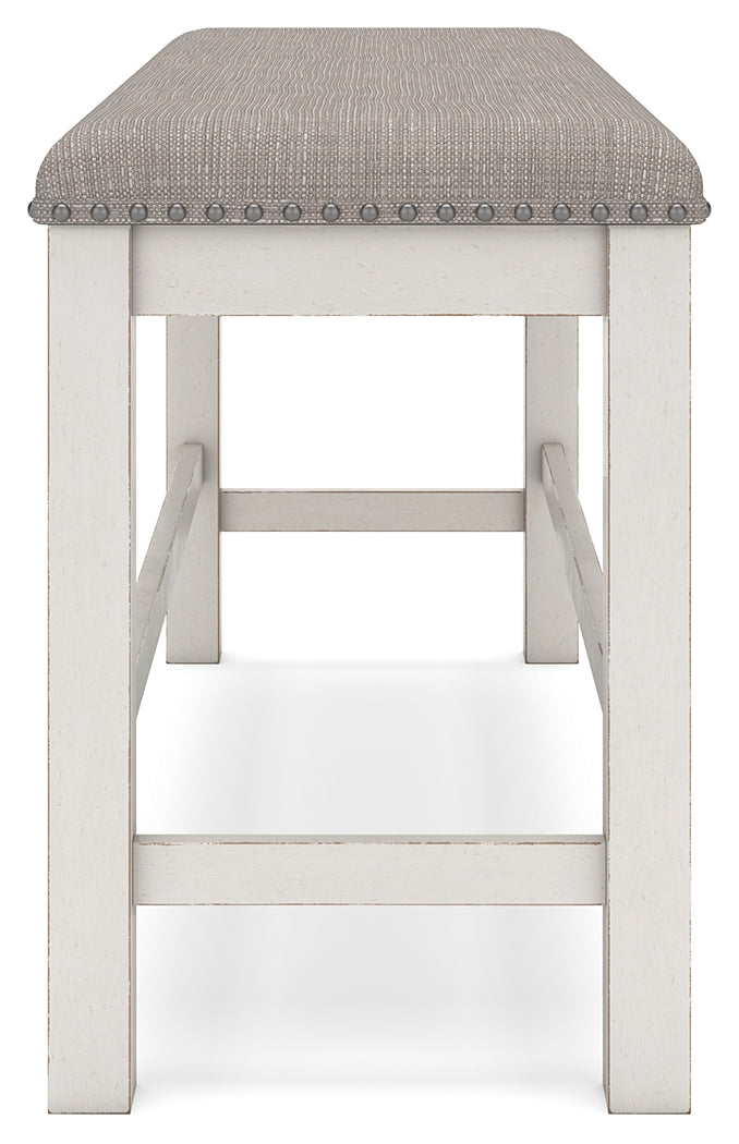 Robbinsdale Counter Height Extension Dining Table, 6 Barstools and Bench