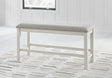Furniture City Houma - Ashley Furniture - Robbinsdale 49" Counter Height Dining Bench - DBL Counter UPH Bench (1/CN) / Antique White / 50"W x 17"D x 24"H - D642-09