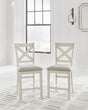 Furniture City Houma - Ashley Furniture - Robbinsdale Barstool (Set of 2) - Barstool (Set of 2) / Antique White - D642-124X2