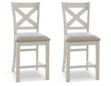 Robbinsdale Counter Height Dining Table, 2 Barstools, Bench and Server