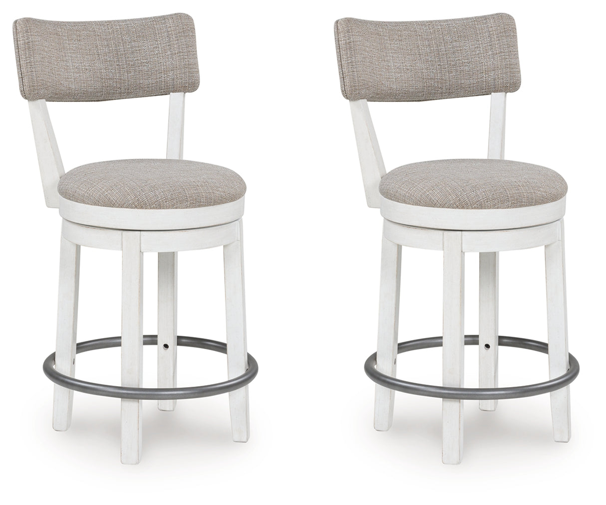 Furniture City Houma - Ashley Furniture - Robbinsdale Counter Height Barstool (Set of 2) - Counter Height Barstool (Set of 2) / Antique White - D642-224X2