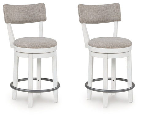 Furniture City Houma - Ashley Furniture - Robbinsdale Counter Height Barstool (Set of 2) - Counter Height Barstool (Set of 2) / Antique White - D642-224X2