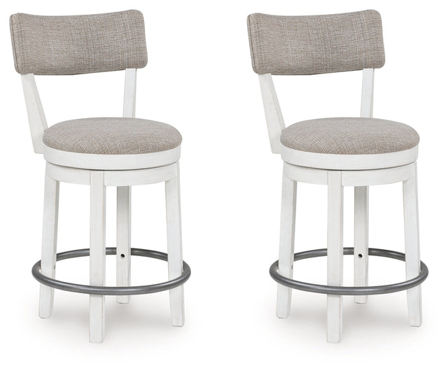 Furniture City Houma - Ashley Furniture - Robbinsdale Counter Height Barstool (Set of 2) - Counter Height Barstool (Set of 2) / Antique White - D642-224X2