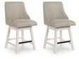 Furniture City Houma - Ashley Furniture - Robbinsdale Counter Height Barstool (Set of 2) - Counter Height Barstool (Set of 2) / Antique White - D642-324X2