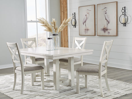 Furniture City Houma - Ashley Furniture - Robbinsdale Dining Table and 4 Chairs - Dining Table and 4 Chairs / Antique White - D642D3