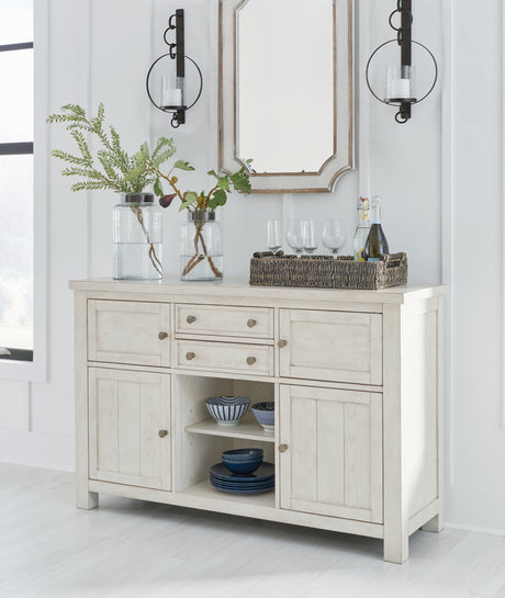 Furniture City Houma - Ashley Furniture - Robbinsdale Dining Server - Dining Room Server / Antique White - D642-60