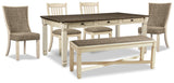 Furniture City Houma - Ashley Furniture - Bolanburg Dining Table, 4 Chairs and Bench - Dining Table, 4 Chairs and Bench - D647D34