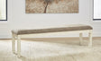 Furniture City Houma - Ashley Furniture - Bolanburg 65" Dining Bench - Extra Large UPH DRM Bench / Two-tone / 65"W x 16"D x 20"H - D647-08