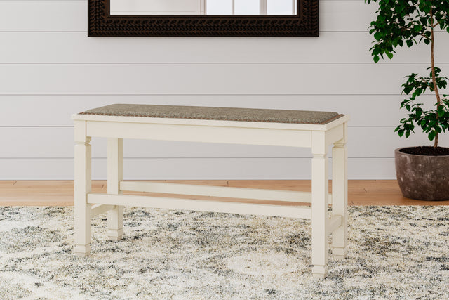 Furniture City Houma - Ashley Furniture - Bolanburg Counter Height Dining Bench - DBL Counter UPH Bench (1/CN) / Two-tone / 42"W x 15"D x 24"H - D647-09