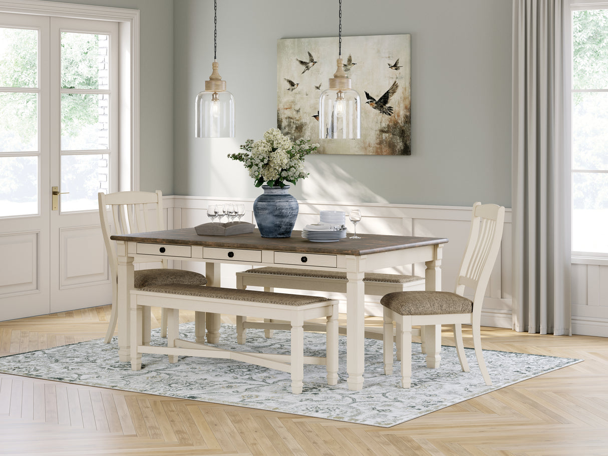 Furniture City Houma - Ashley Furniture - Bolanburg Dining Table with 2 Chairs and 2 Benches - Dining Table with 2 Chairs and 2 Benches - D647D7