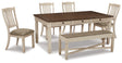 Furniture City Houma - Ashley Furniture - Bolanburg Dining Table with 4 Chairs and Bench - Dining Table with 4 Chairs and Bench - D647D2