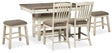 Furniture City Houma - Ashley Furniture - Bolanburg Counter Height Dining Table and 4 Barstools - Counter Height Dining Table and 4 Barstools / Antique White - D647D37