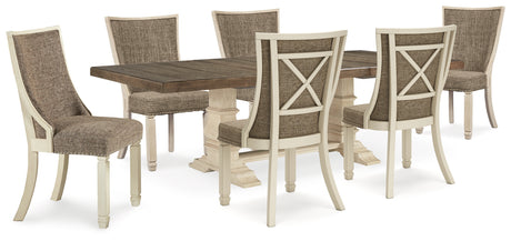 Furniture City Houma - Ashley Furniture - Bolanburg Dining Table and 6 Chairs - Dining Table and 6 Chairs / Antique White - D647D36