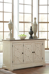 Bolanburg Dining Table with 8 Chairs and Bench with Server and 2 Stools