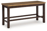 Rylandeen Counter Height Extension Dining Table 4 Barstools and Bench