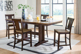 Furniture City Houma - Ashley Furniture - Rylandeen Counter Height Extension Dining Table and 4 Barstools - Counter Height Extension Dining Table and 4 Barstools - PCD651D3