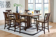 Furniture City Houma - Ashley Furniture - Rylandeen Counter Height Extension Dining Table and 6 Barstools - Counter Height Extension Dining Table and 6 Barstools - PCD651D5