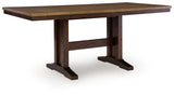 Rylandeen Counter Height Extension Dining Table and 6 Barstools