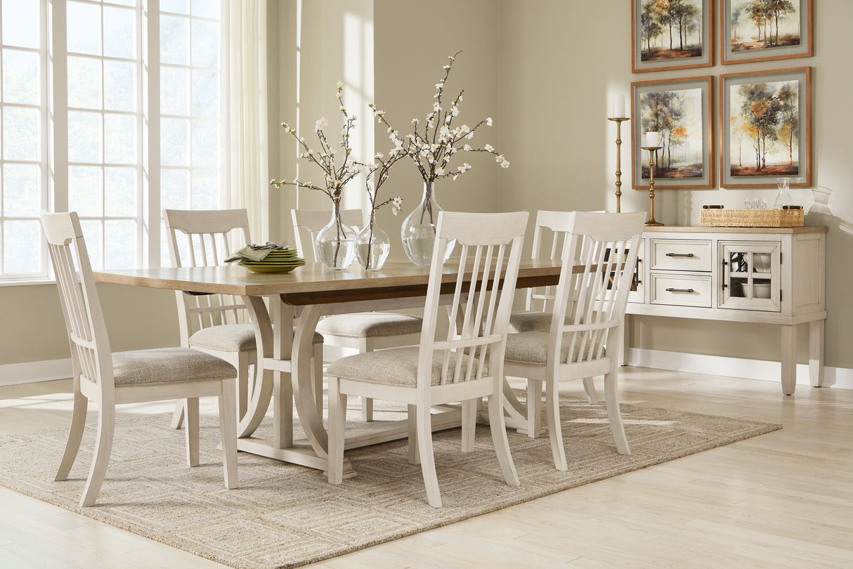 Furniture City Houma - Ashley Furniture - Shaybrock Dining Table and 6 Chairs - Dining Table and 6 Chairs / Multi - D683D4