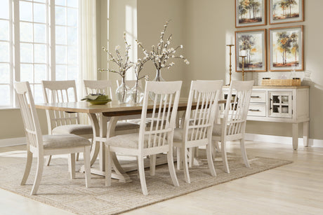 Furniture City Houma - Ashley Furniture - Shaybrock Dining Table and 8 Chairs - Dining Table and 8 Chairs / Multi - D683D5