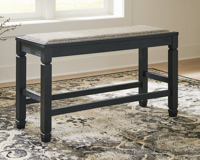 Furniture City Houma - Ashley Furniture - Tyler Creek Counter Height Dining Bench - DBL Counter UPH Bench (1/CN) / Antique Black / 42"W x 15"D x 24"H - D736-09