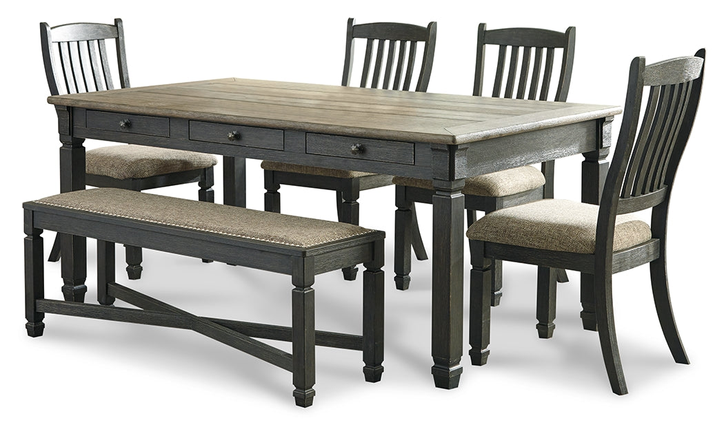 Furniture City Houma - Ashley Furniture - Tyler Creek Dining Table, 4 Chairs and Bench - Dining Table, 4 Chairs and Bench - D736D2