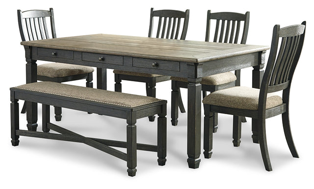 Furniture City Houma - Ashley Furniture - Tyler Creek Dining Table, 4 Chairs and Bench - Dining Table, 4 Chairs and Bench - D736D2