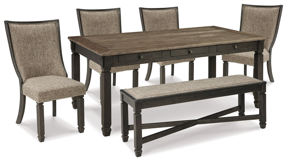 Furniture City Houma - Ashley Furniture - Tyler Creek Dining Table and 4 Chairs with Bench - Dining Table and 4 Chairs with Bench - D736D11