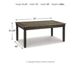 Tyler Creek Dining Table and 6 Chairs