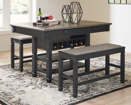Furniture City Houma - Ashley Furniture - Tyler Creek Counter Height Dining Table - RECT Dining Room Counter Table / Black/Gray - D736-32
