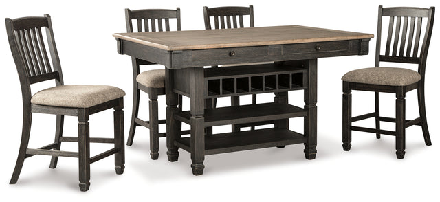 Furniture City Houma - Ashley Furniture - Tyler Creek Counter Height Dining Table with 4 Barstools - Counter Height Dining Table with 4 Barstools - D736D3