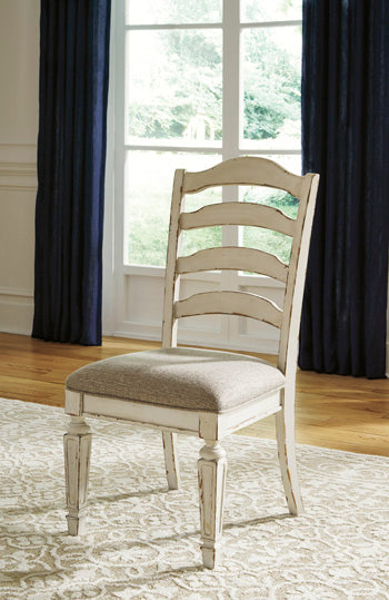 Furniture City Houma - Ashley Furniture - Realyn Dining Chair (Set of 2) - Dining Chair (Set of 2) / Chipped White - D743-01X2