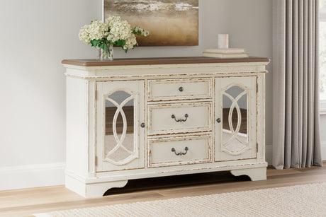Furniture City Houma - Ashley Furniture - Realyn Dining Server - Dining Room Server / Chipped White - D743-60