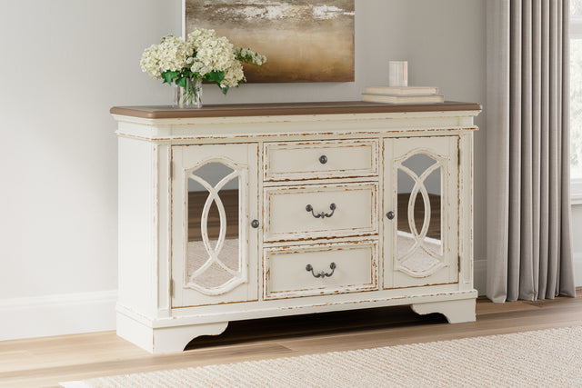 Furniture City Houma - Ashley Furniture - Realyn Dining Server - Dining Room Server / Chipped White - D743-60